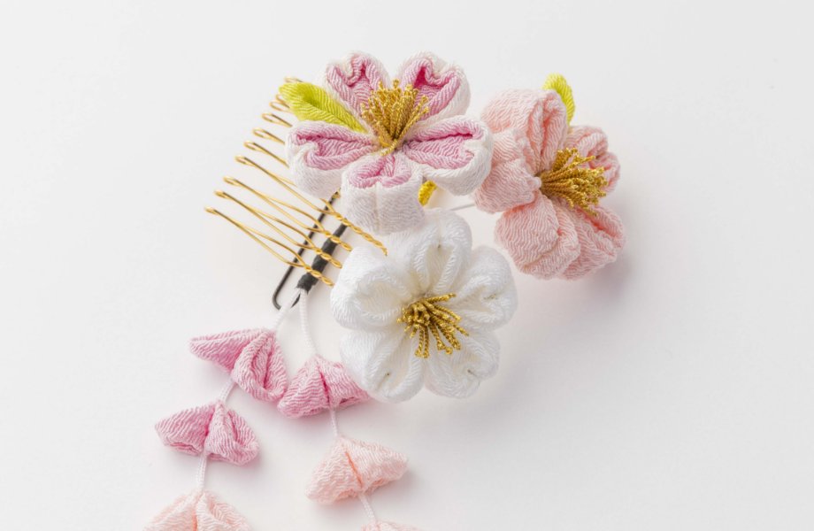 かづら清老舗　かんざし　螺鈿細工　桜ファッション