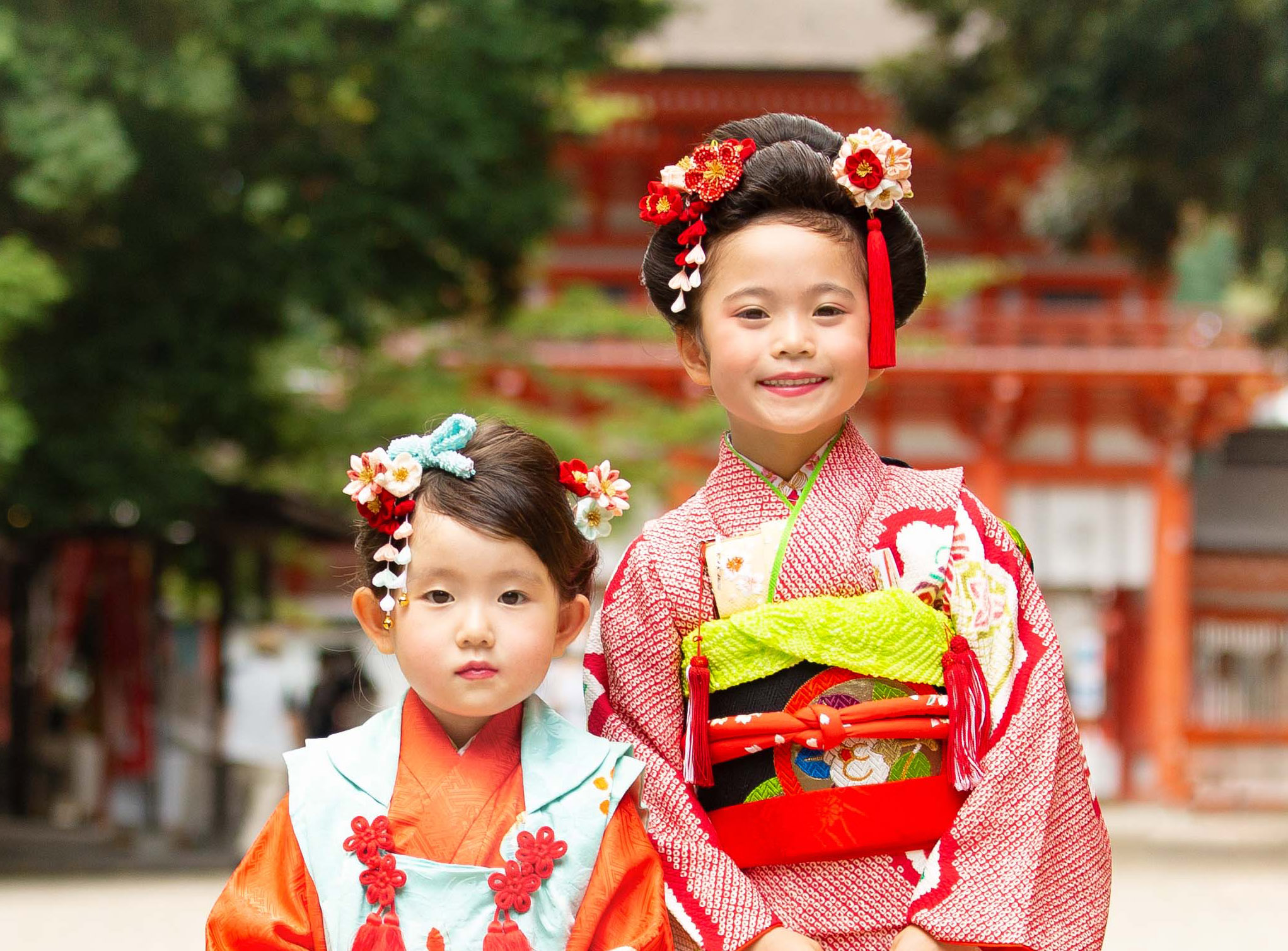 京・祇園 かづら清老舗 七五三用 髪飾り 三点セット（７歳 日本髪用