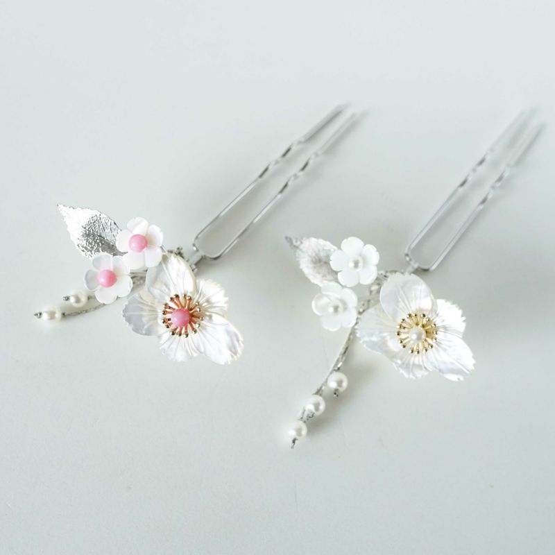 かづら清 桜と蝶の簪-