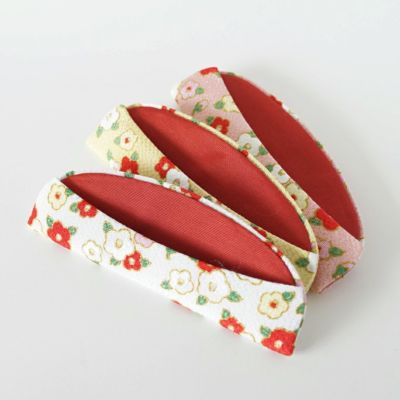 椿押絵 解き5寸用櫛ケース 【縦ざしタイプ】 | かづら清老舗