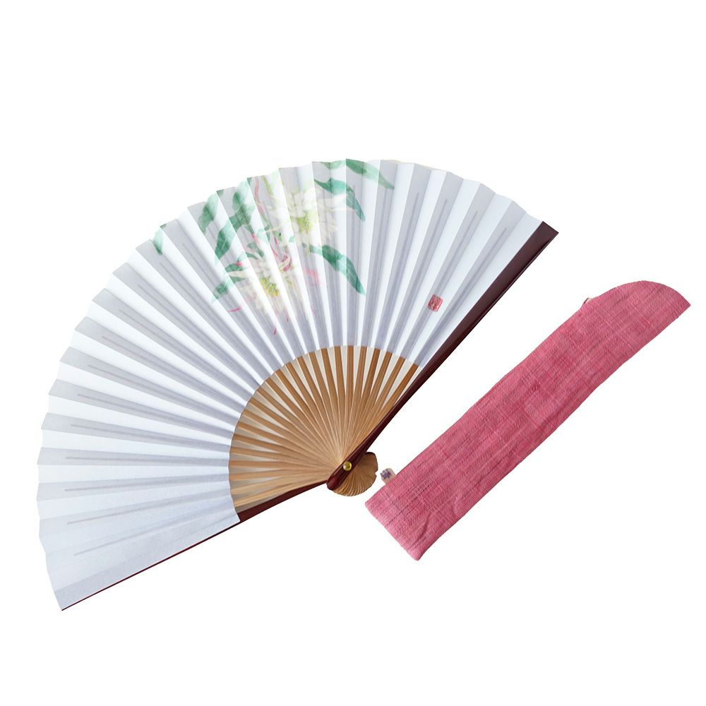 重岡良子画」扇子・ケース セット（月下美人） | かづら清老舗